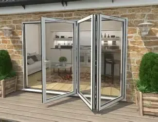 White bi-fold door design