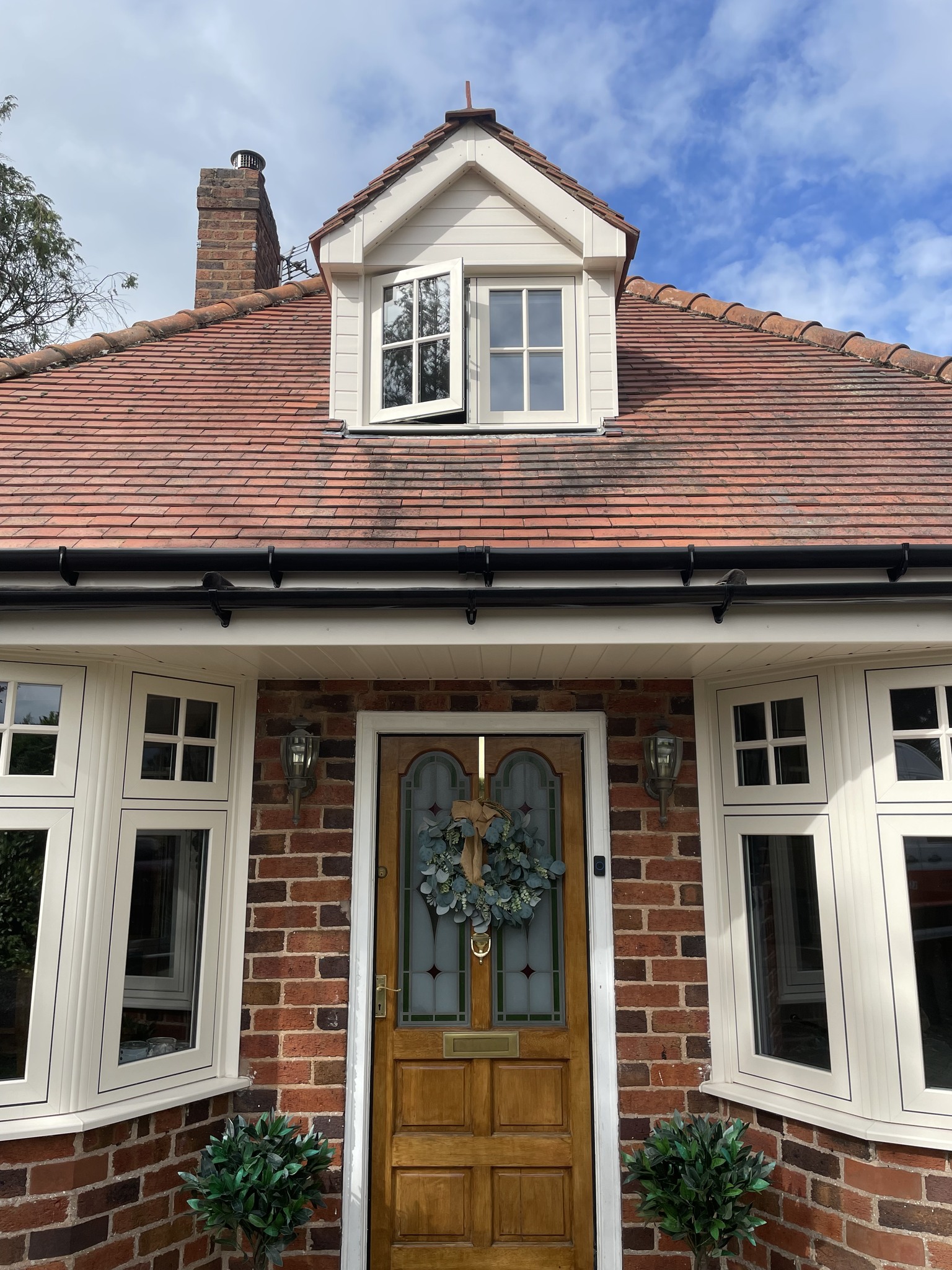 White uPVC casement windows
