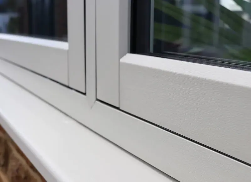 Pebble-grey flush casement windows