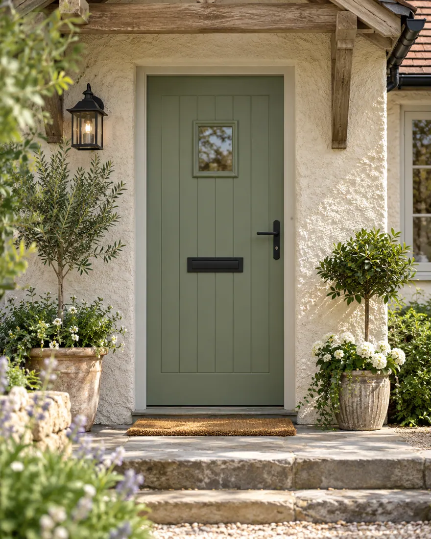 Chartwell green cottage-style composite door