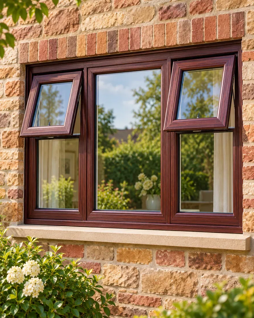 Rosewood uPVC window