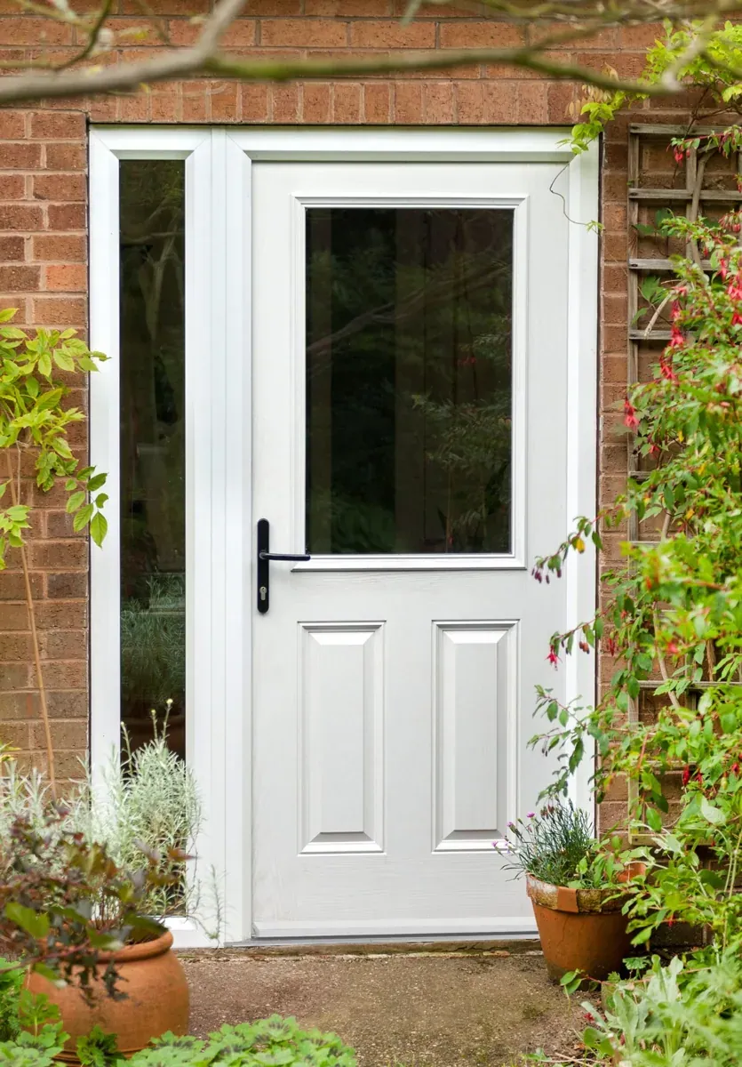 White uPVC entrance door