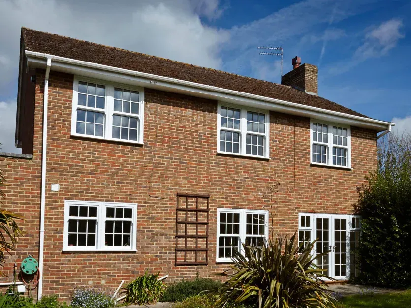 White French doors with glazing