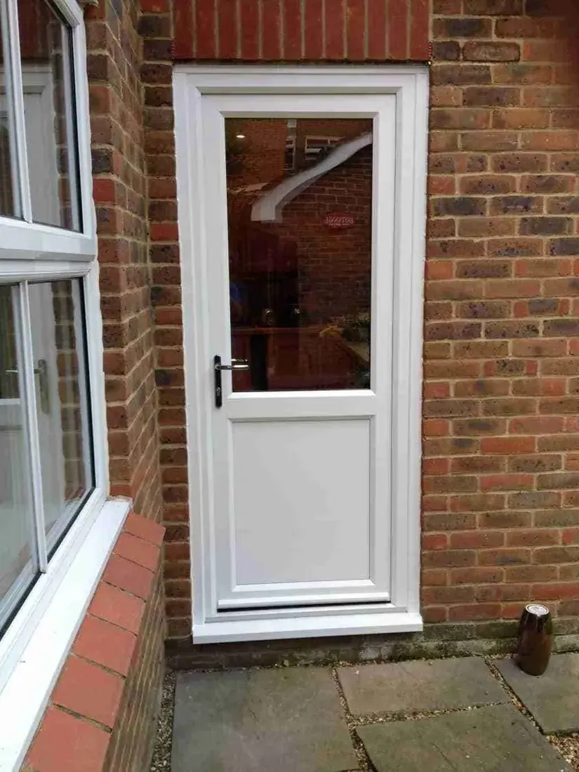 White uPVC door